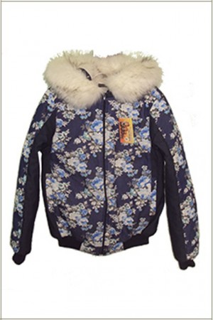 Куртка Матрешка джинс из натуральной овчины