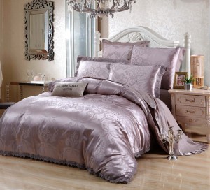 Оренбургская область - Гай -  2019 - Белое постельное белье из жаккарда с вышивкой